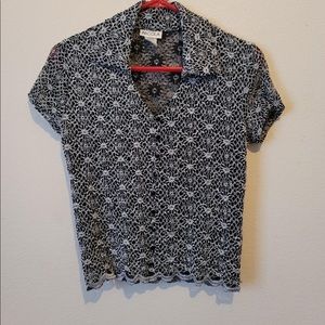 Classic 90's Lace button Blouse